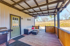 House (2 Bedrooms) | Interior - Hot Tub + Grill: Rustic Altoona Cabin w/ Views (Altoona)