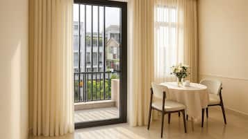 Luxe kamer, uitzicht op stad | Lakens van Egyptisch katoen, luxe beddengoed, individueel gedecoreerd