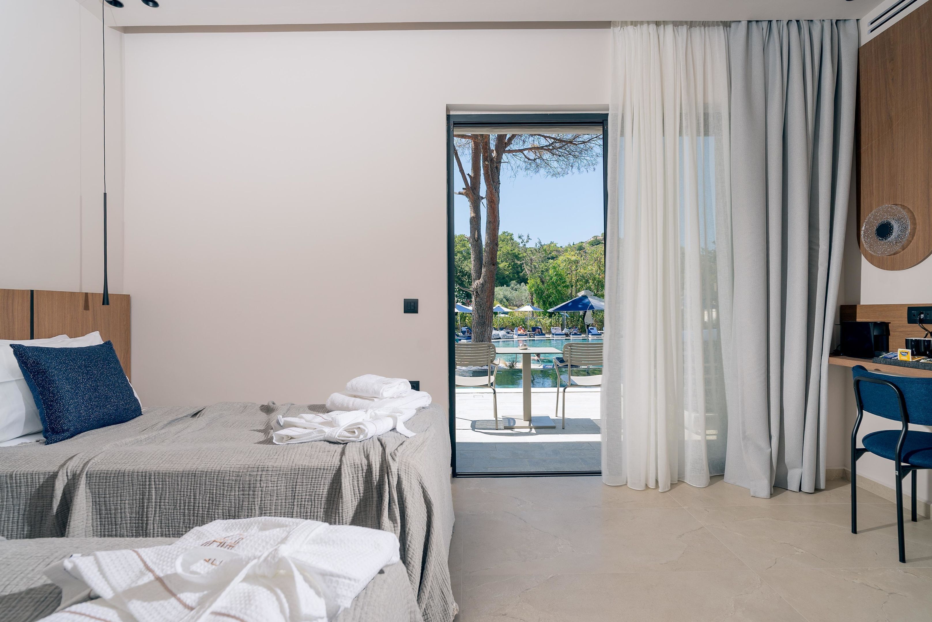 Superior Double or Twin Room, Pool Access, Poolside | Premium bedding, Select Comfort beds, in-room safe, desk