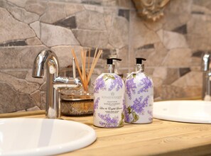 Douche, sèche-cheveux, serviettes fournies, papier toilette