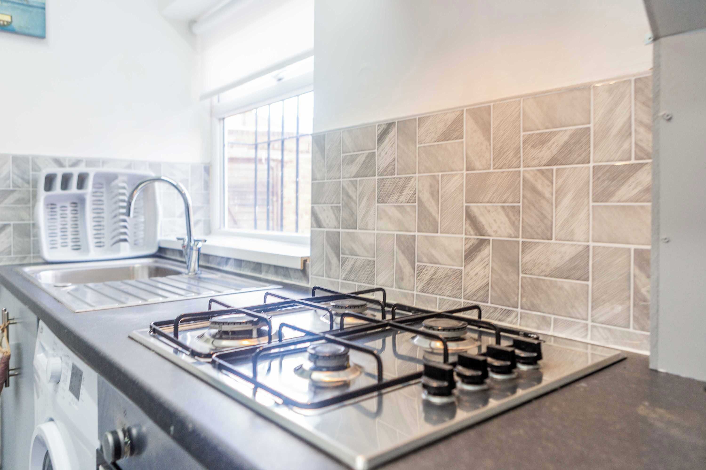 Fridge, oven, stovetop, toaster