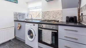 Fridge, oven, stovetop, toaster