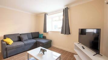 TV, fireplace, offices