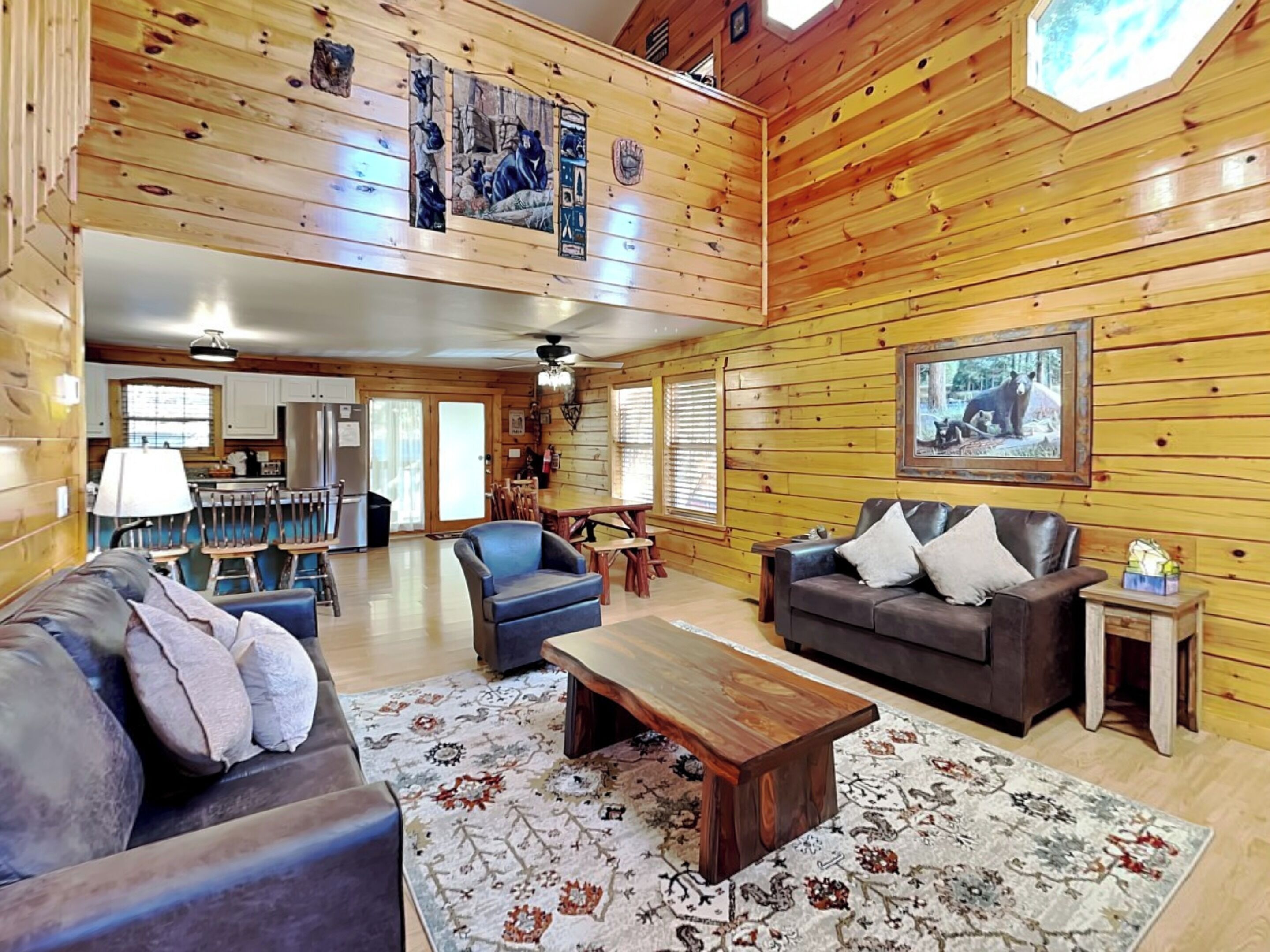 Smart TV, fireplace, video games