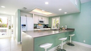 Coffee/tea maker, fridge, microwave, oven - Gulf Front Getaway at Gulf Cottage 1108 (Captiva)