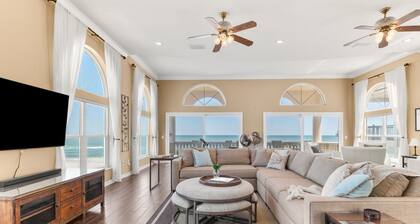 Oceanfront: Ocean Crest Villa 6BR Heated Pool/Spa