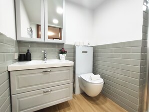 Comfort appartement, uitzicht op stad | Badkamer