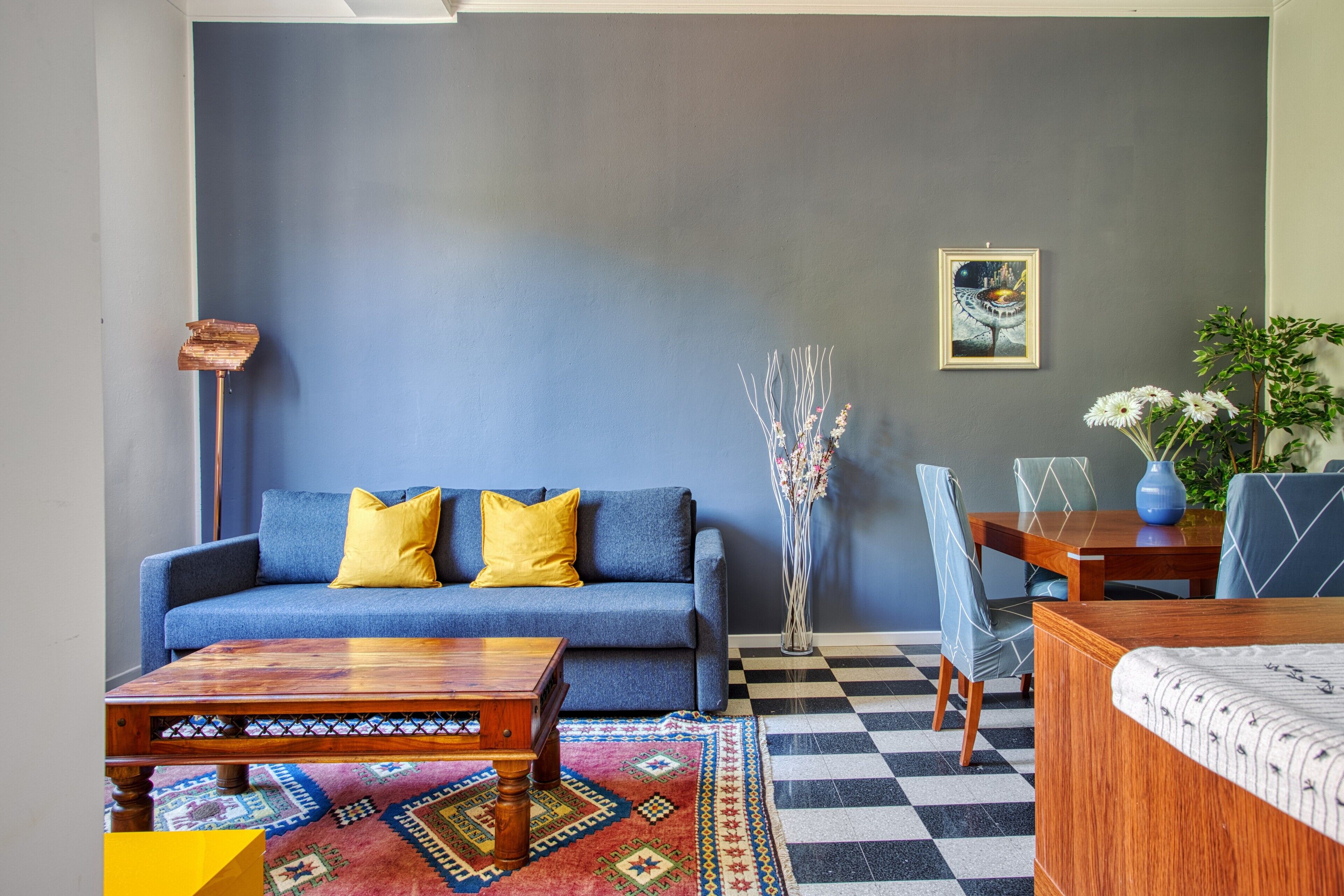 Apartamento, 1 cama de casal e sofá-cama, sacada | Área de estar