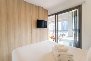 Apartamento | 1 quarto, cortinas blackout, ferros/tábuas de passar roupa