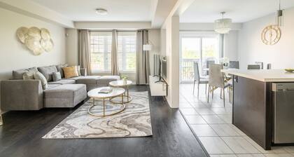 GLOBALSTAY. Modern 3 Bedroom House in Brampton. BBQ, parking.