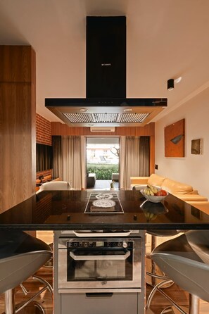 Interior - Charming 1-bedroom apartment in delightful Arpora with WiFi, AC, fitness room (Arpora)