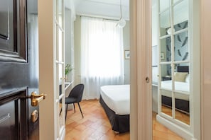 Standard Double Room | In-room safe, desk, laptop workspace, blackout drapes