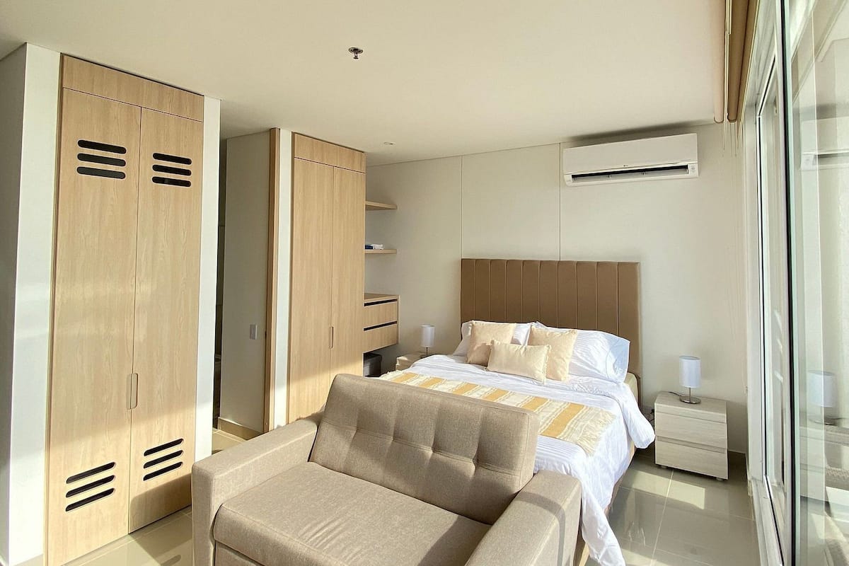 อพาร์ทเมนท์ (VC01I) | 1 ห้องนอน, ผ้าม่านกันแสง, ห้องเก็บเสียง, Wi-Fi ฟรี