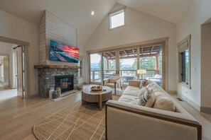 House, Multiple Beds, Hot Tub, Mountain View (Wilderness Club Haven) | Living area | 65-inch flat-screen TV with digital channels - Wilderness Club Haven for 12! (Eureka)