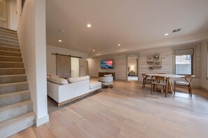 House, Multiple Beds, Hot Tub, Mountain View (Wilderness Club Haven) | Living area | 65-inch flat-screen TV with digital channels