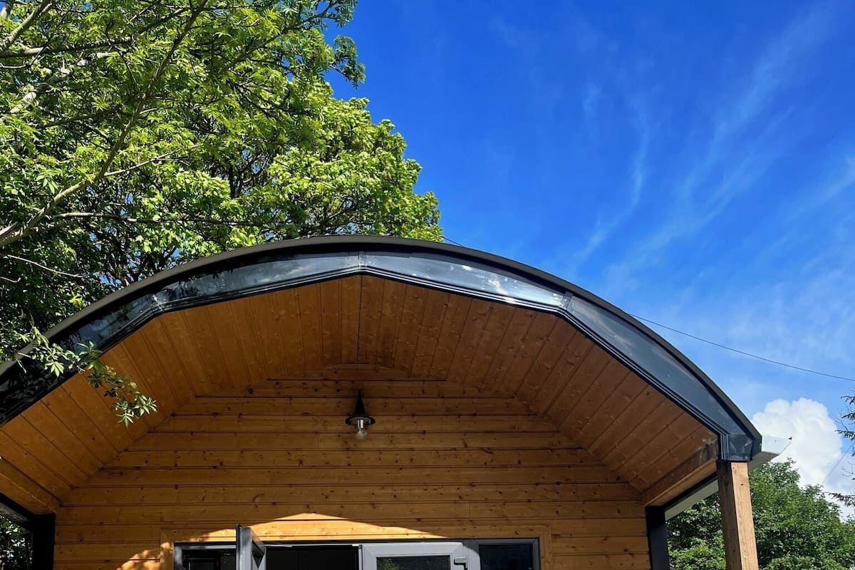 Gym garden cabin | 1 bedroom, Egyptian cotton sheets, premium bedding, Tempur-Pedic beds