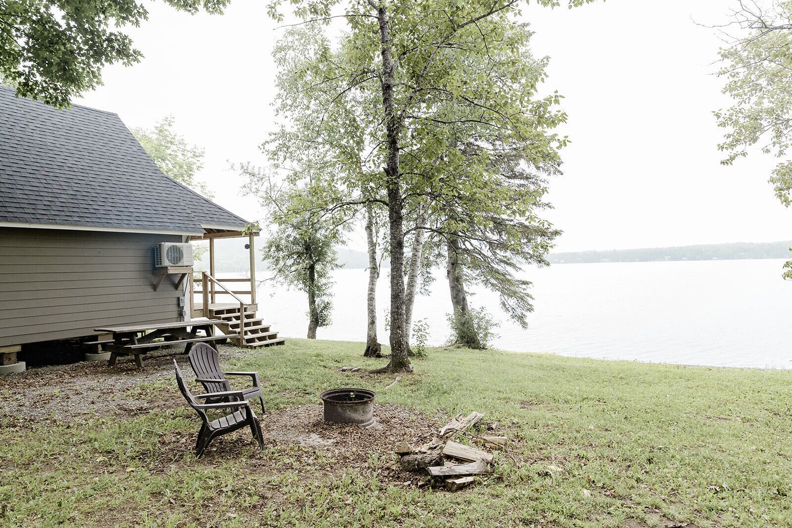 Chalet rustique, vue sur le lac | Terrasse/patio