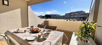 Le Catamaran - Studio proche de la mer avec terrasse