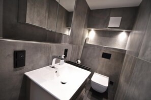 Douche, sèche-cheveux