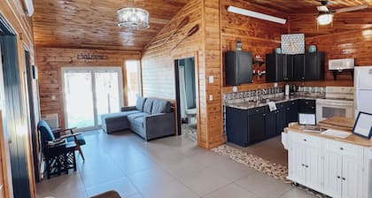 Cabin on private beach on a lake near Brainerd! 2 bedrooms, sleeps 7!