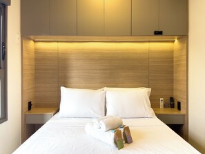 Studio | 1 sovrum, allergitestade sängkläder och mörkläggningsgardiner