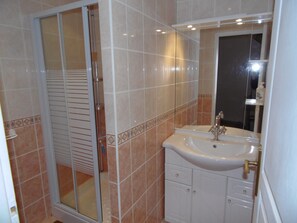 Shower, hair dryer