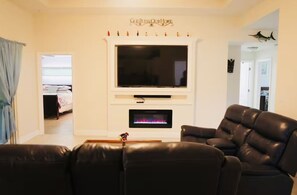 TV connectée, cheminée