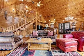 TV, fireplace, video games