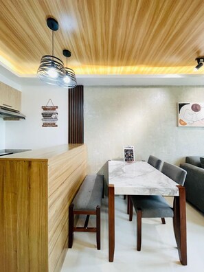 Dining - Modern 1-Bedroom Condo with Balcony at WV Towers (Iloilo City)