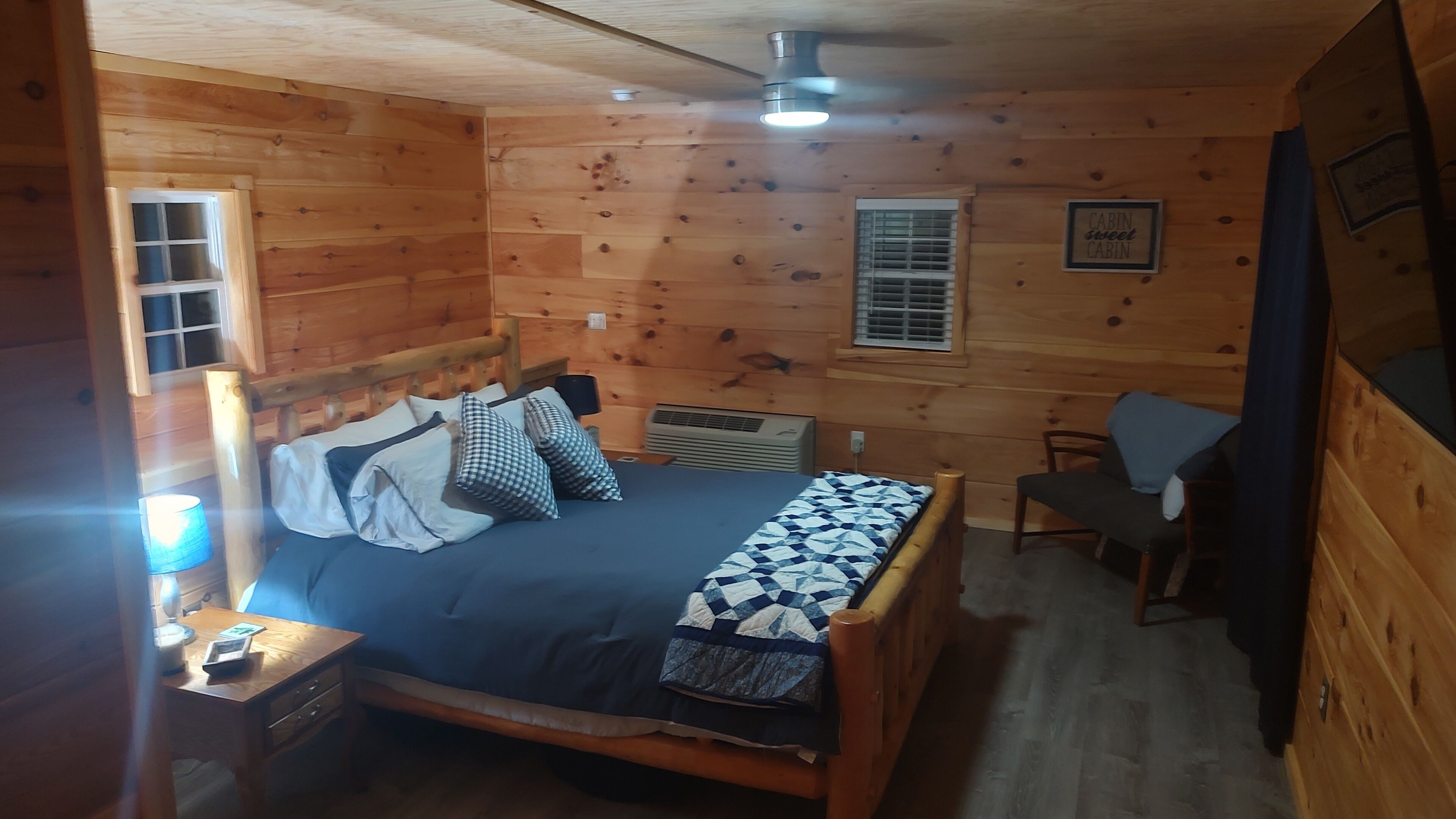 1 bedroom, desk, iron/ironing board, travel crib