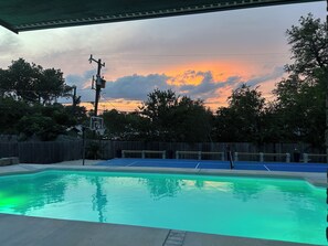 Outdoor pool, a heated pool