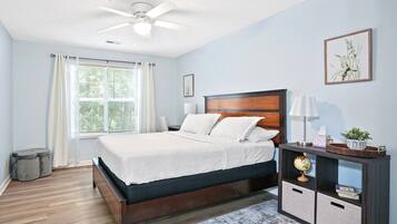 2 多间卧室、熨斗/熨衣板、WiFi、床单