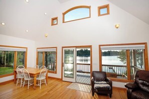 Dining - Lakefront | 2 Saunas, Firepit, Kayaks, Dock & Boat (Lake)