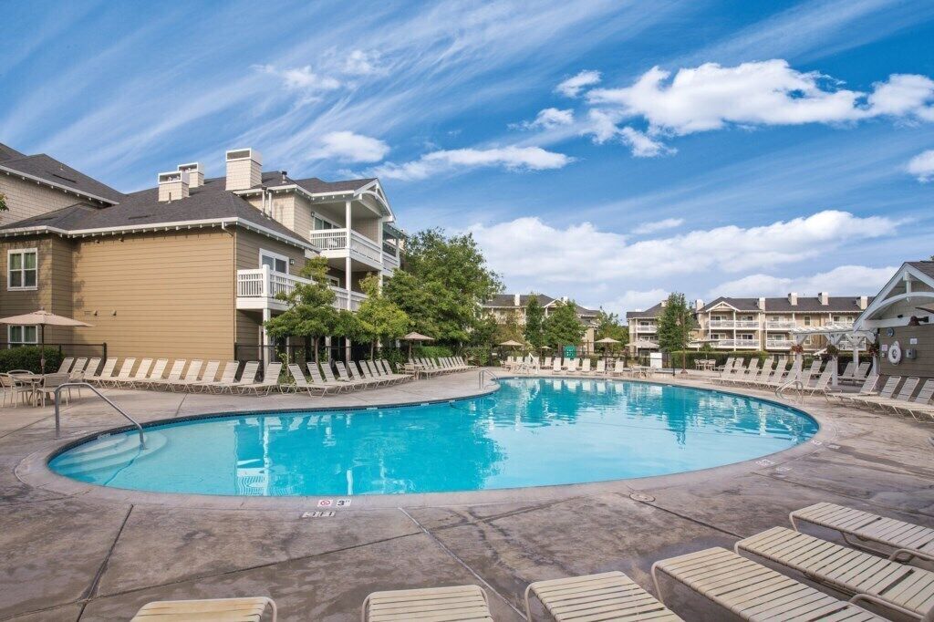 A heated pool