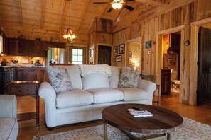 Una televisión, una chimenea