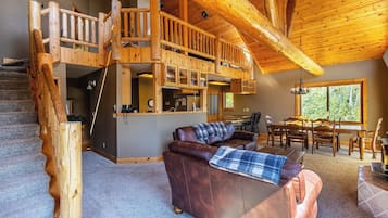 TV, fireplace, video games