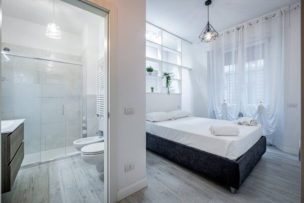 Shower, hair dryer, bidet, soap