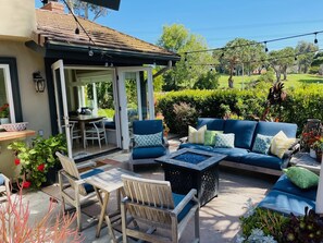 Terrace/patio - Gorgeous Solana Beach 3bd/3ba with pool and golf course view (Solana Beach)