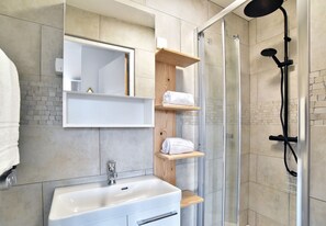 Shower, hair dryer