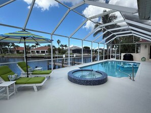 Outdoor pool, a heated pool