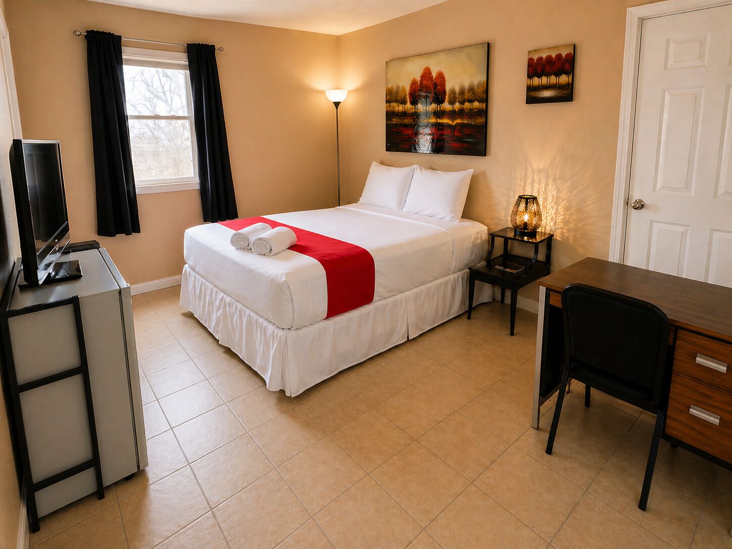 ห้องพัก, เตียงควีนไซส์ 1 เตียง | Wi-Fi ฟรี, ผ้าปูที่นอน