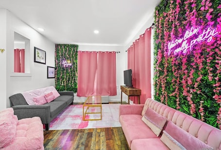 TV, offices. Pink Theme Room in Marlinton!