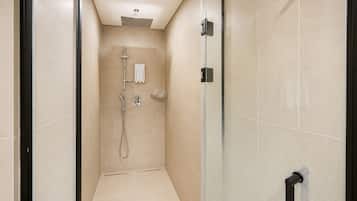 Hair dryer, towels, toilet paper