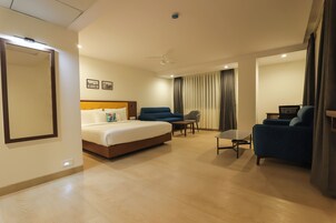 In-room safe, desk, laptop workspace, blackout drapes