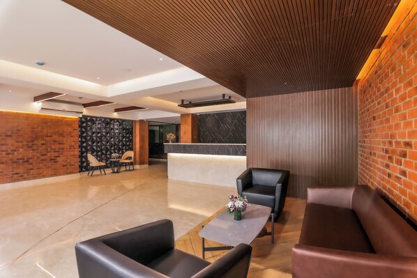 Sittområde i lobbyn