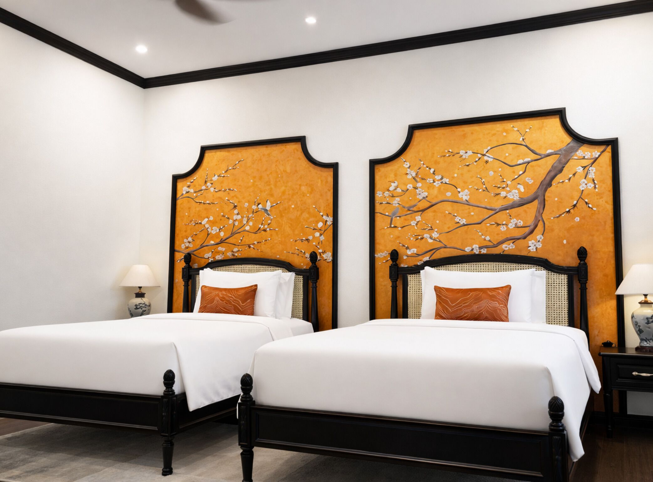 Standard Twin Room | Peralatan tempat tidur premium, gebar bulu kapas, bar mini percuma 