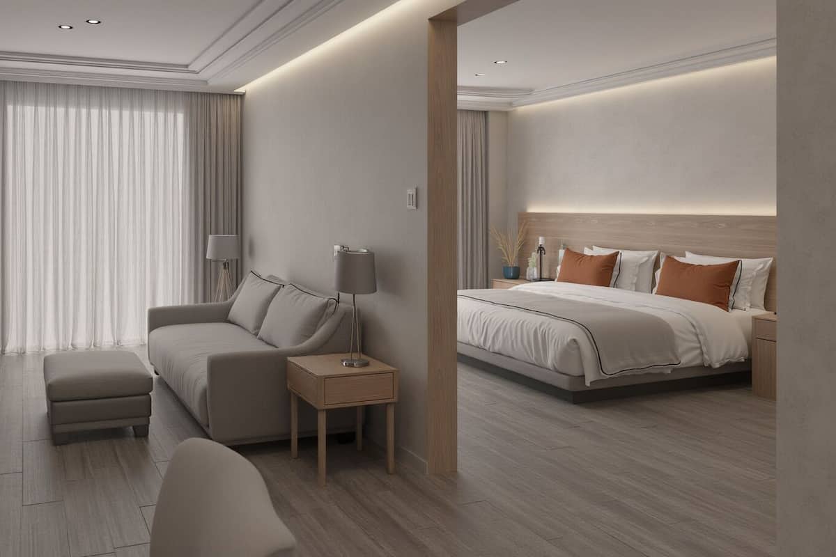 Executive Studio Suite, Balcony, City View | 2 bedrooms, minibar, in-room safe, iron/ironing board