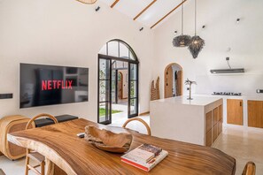 Luxury Villa, Patio, Pool View | Living area