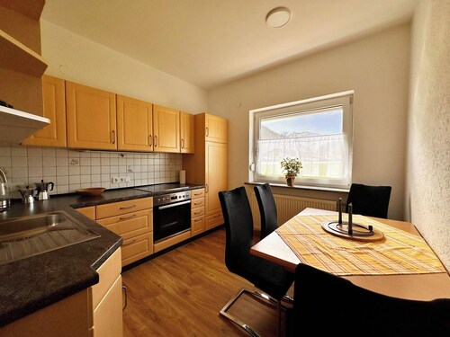 Vacation apartment 63 sqm, terrace with mountain view, bedroom, living room, shower/WC, max. 4 pers.
