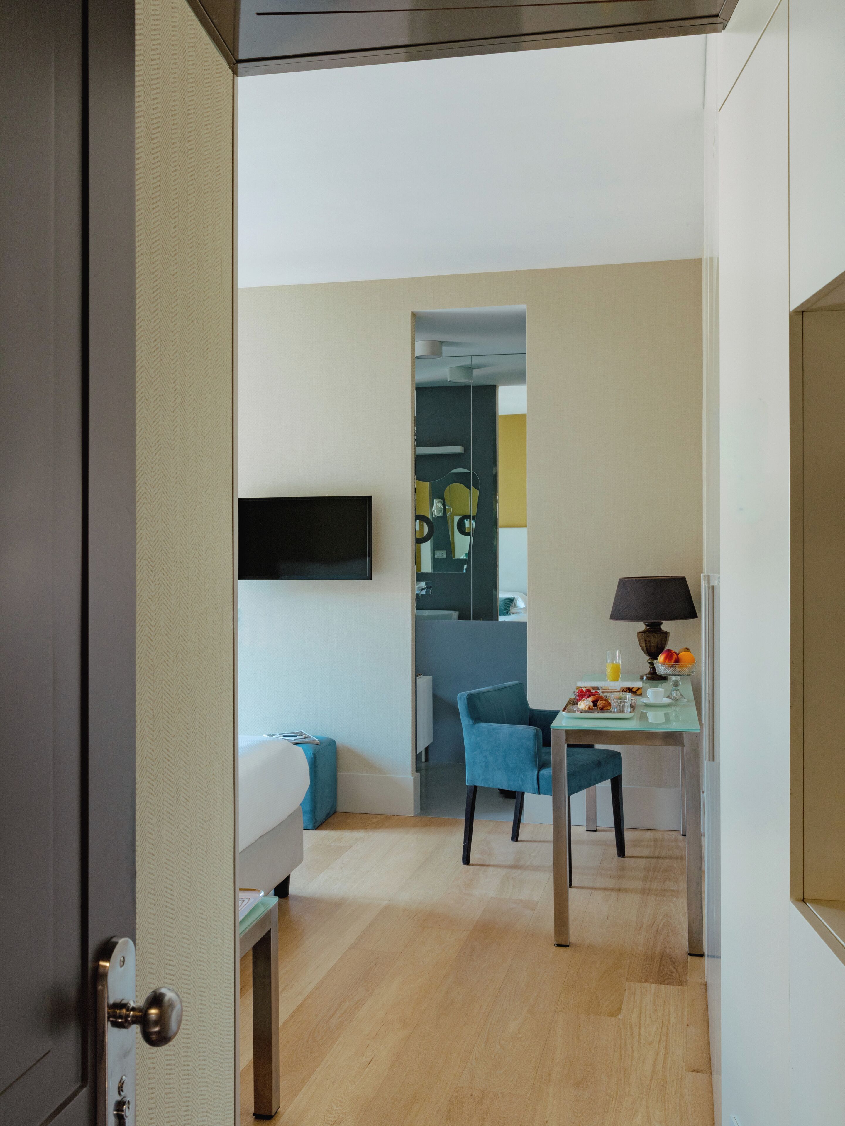 Comfort Double with Terrace, City View | In-room safe, desk, laptop workspace, blackout drapes